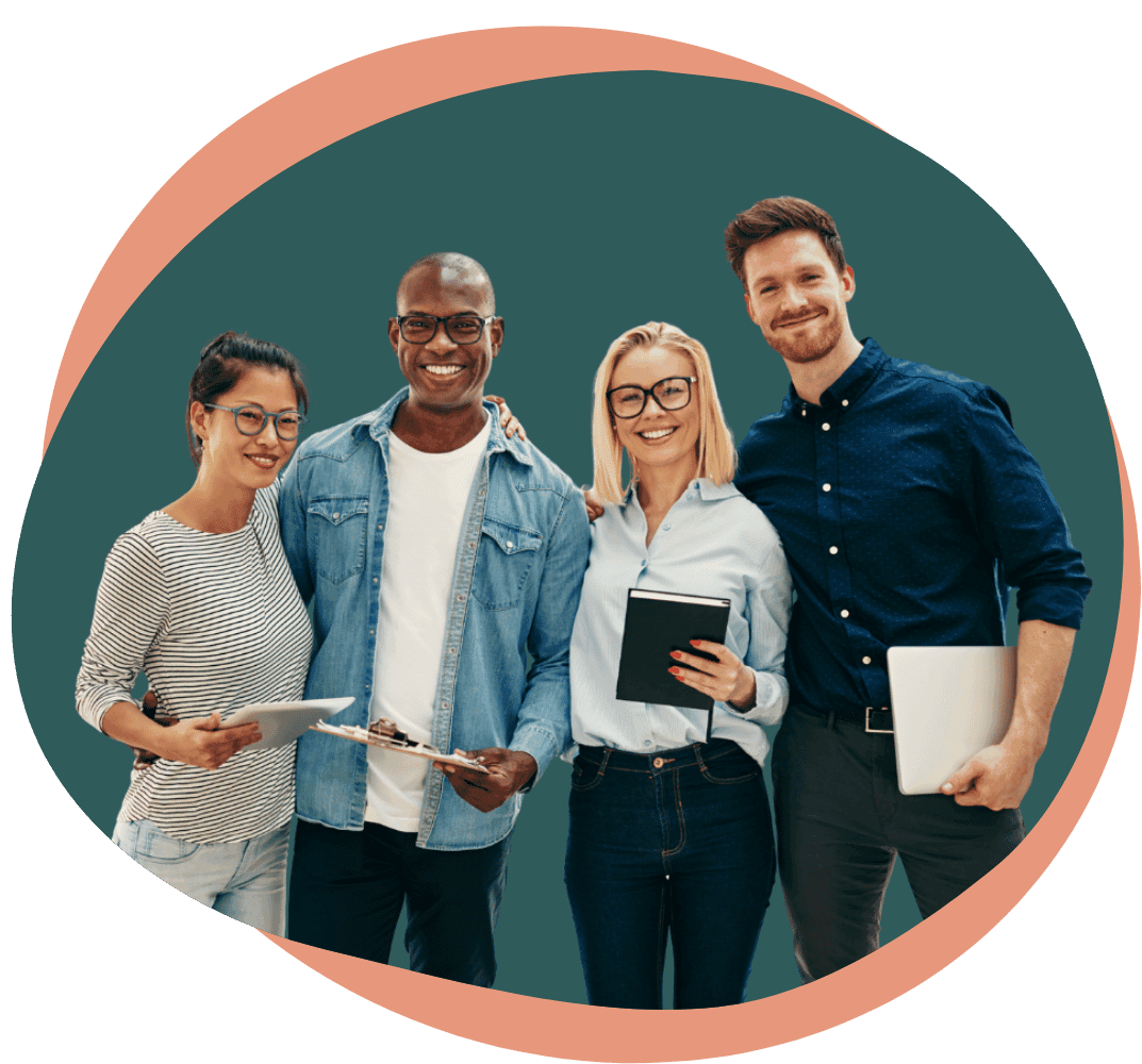 Team working together on recruitment challenges